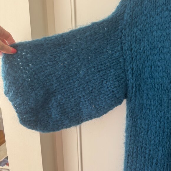 Maiami Long mohair Bomber Coat XS - Picture 3 of 7